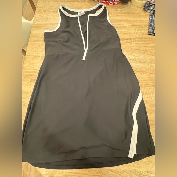 Sage Dresses & Skirts - Sage Gray and White Midi Dress